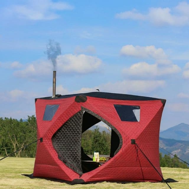 Portable sauna steamer setup reference for compact fold-away planning