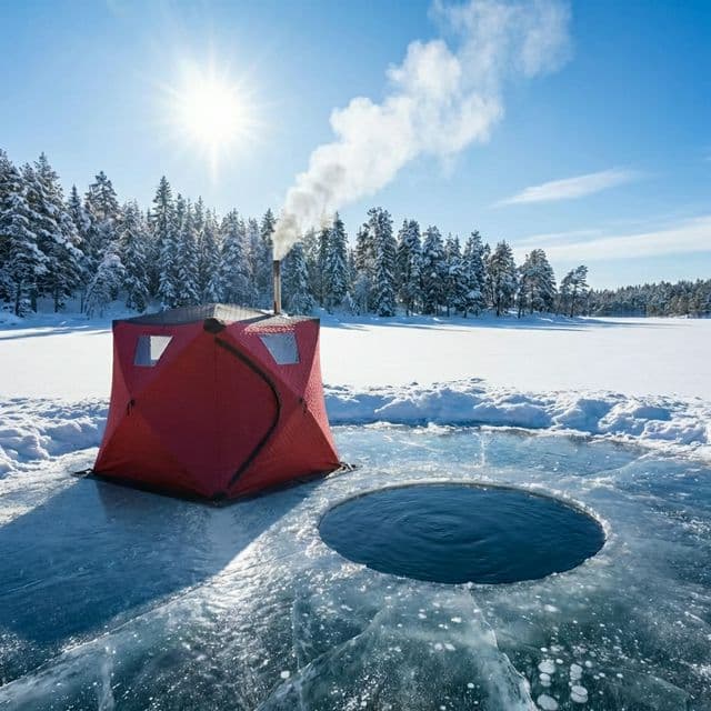 Cold-weather sauna scene for stress-month operating-cost planning